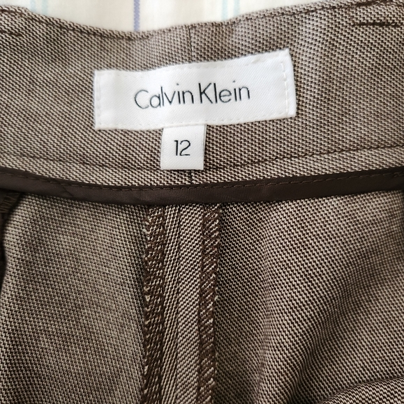 Calvin Klein Brown High Waisted Trousers Size 12 - Picture 8 of 10